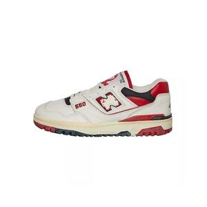 Vintage New Balance 550 Leather White and Red Athletic Shoes